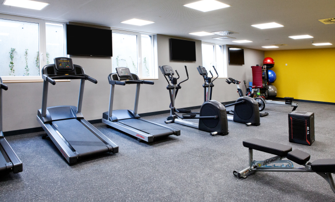 Fitness room with treadmills and ellipticals